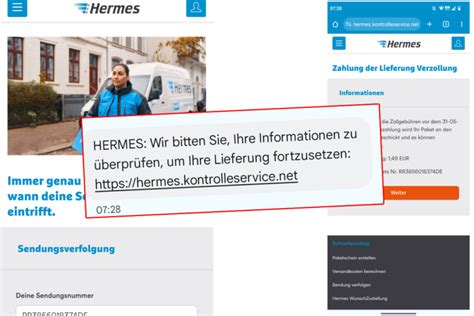 zollgebühren hermes sms